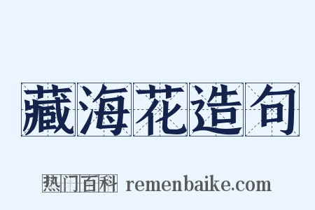 藏海花造句是什么意思的图片